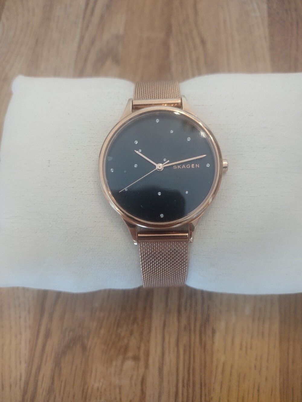 Women's SKW2408 Skagen Anita 'Night Sky' Rose Gold Band Quartz Watch
